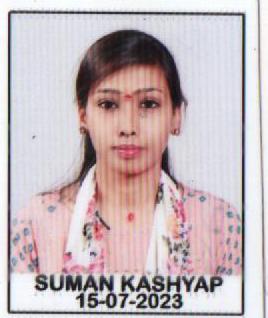 Ms Suman Kashyap-Govt. College Armarikala, Dist.- Balod